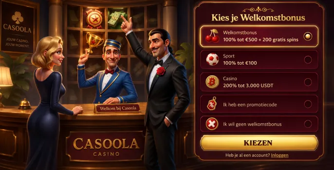 Casoola Casino Registratie banner
